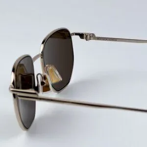Bottega Veneta BV1301S 002 BRAND NEW Sunglasses Gold Brown Split Panthos Unisex Bottega Veneta Men Sunglasses Gold Brown Split Panthos  main image 2